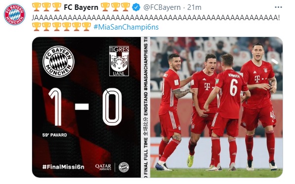 Bayern de Munique bate o Tigres por 1 a 0 e é campeão Mundial no Qatar