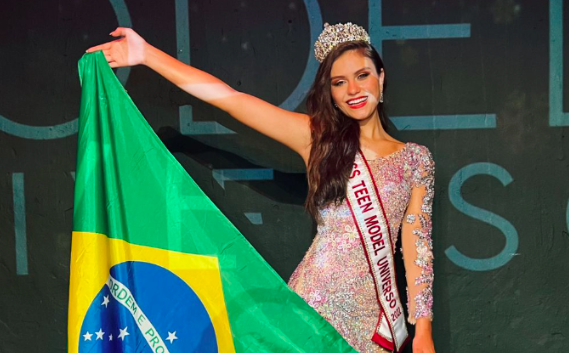 La joven brasileña ganó el título de Miss Teen Universe en España