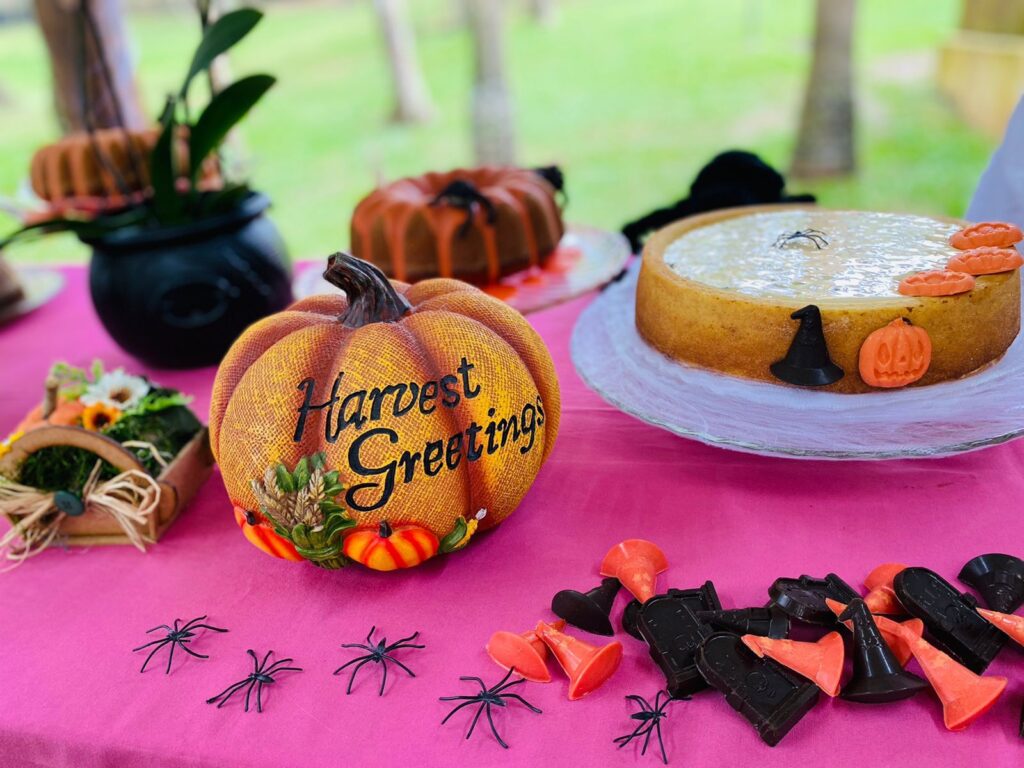 Mesa de lanche no Halloween. Foto T. Rodrigues