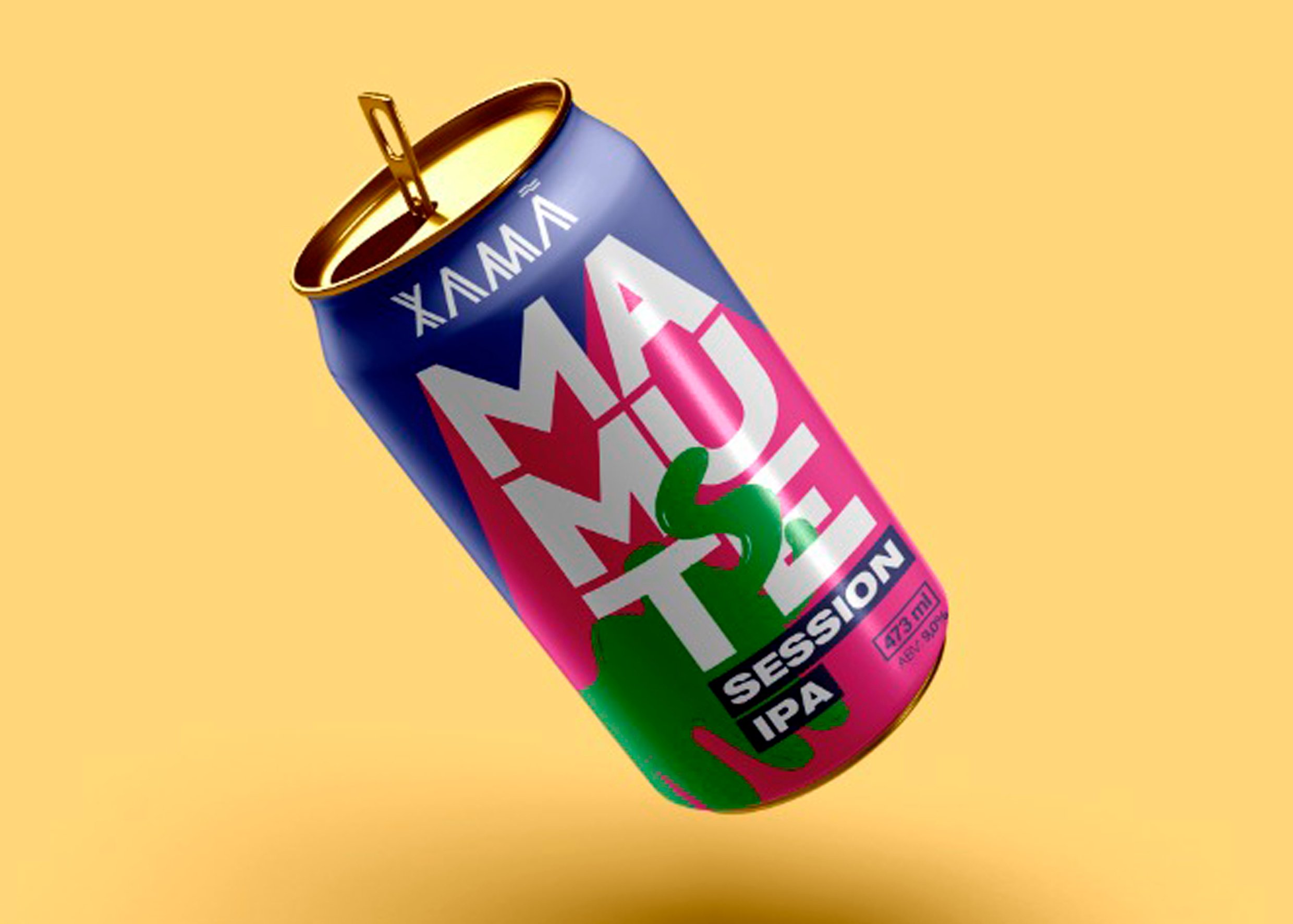 A Mamute Session IPA tem aroma dominado por notas cítricas e tropicais, lembrando limão siciliano, grapefruit e maracujá (Créd. Ilustração Cervejaria Xamã)