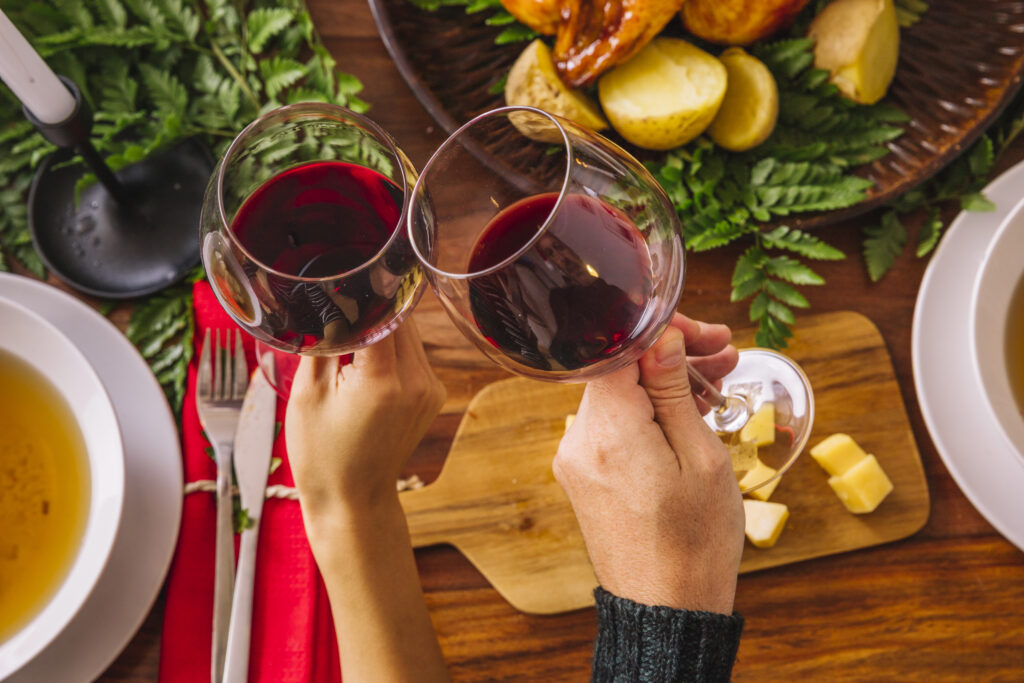 top-view-christmas-dinner