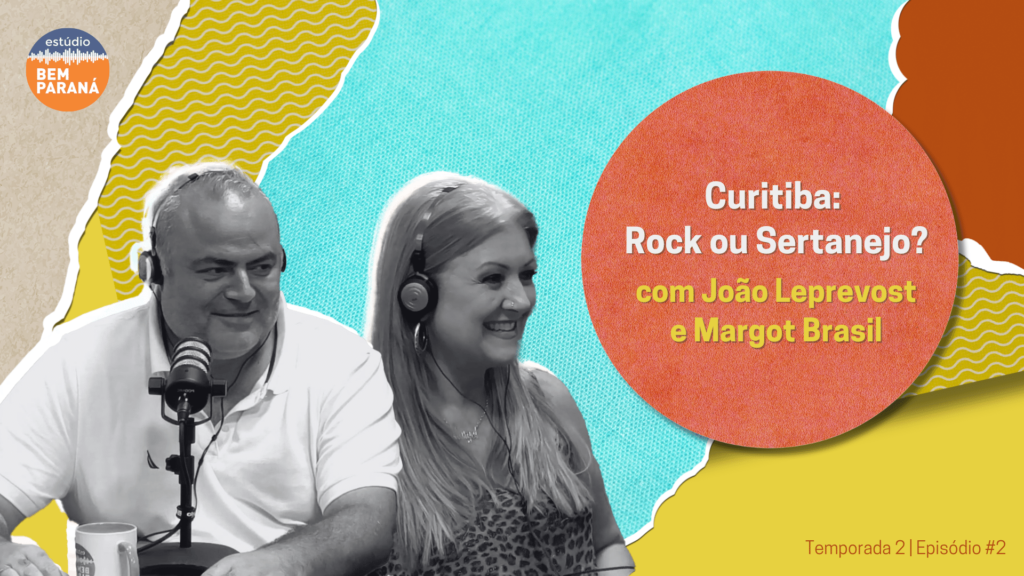 Margot Brasil e João Guilherme Leprevost no segundo episódio do Papo em Dobro.