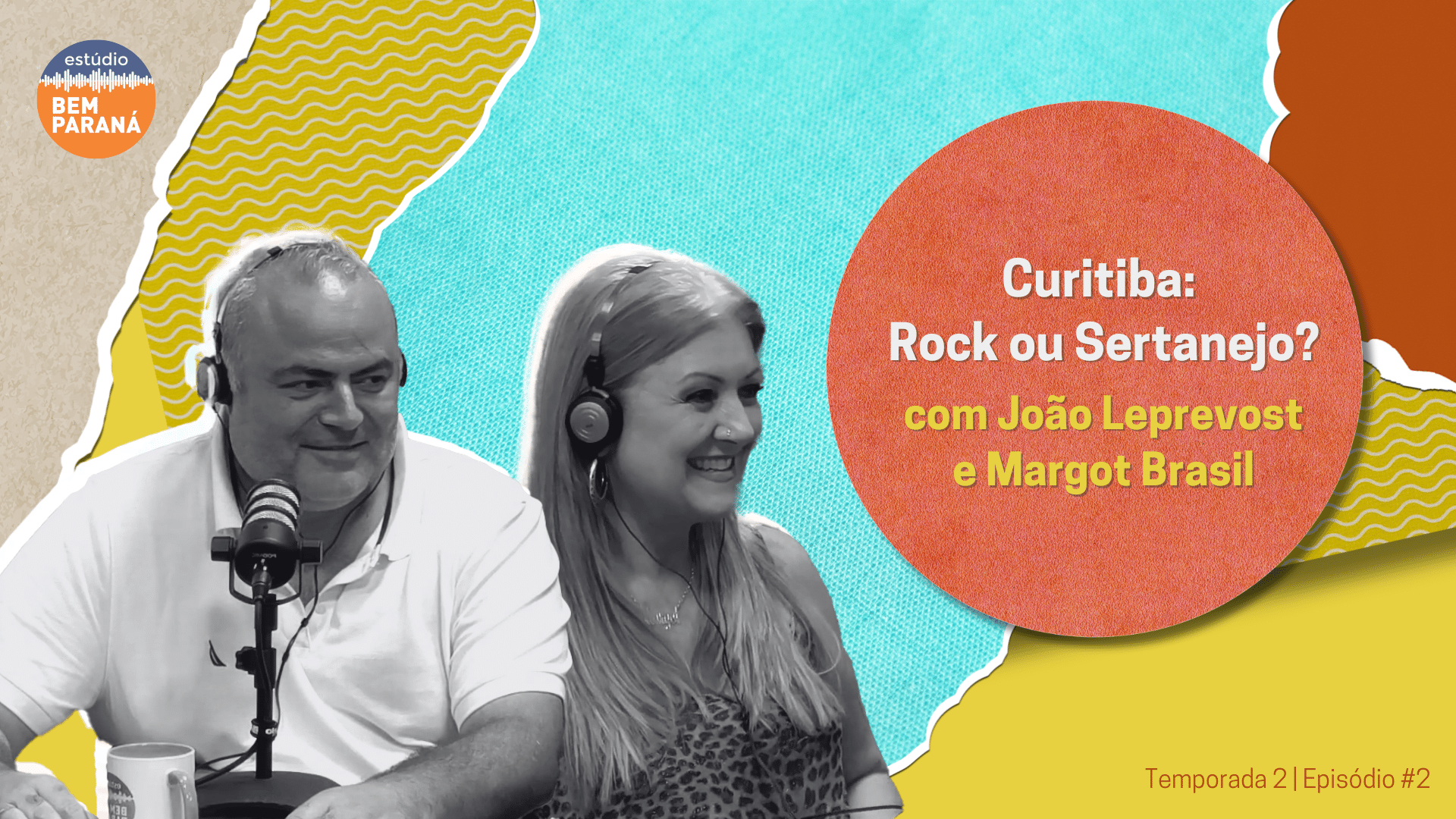 Margot Brasil e João Guilherme Leprevost no segundo episódio do Papo em Dobro.