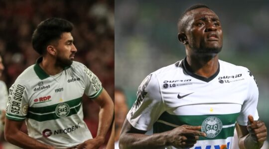 Marcelino Moreno e Joel, do Coritiba
