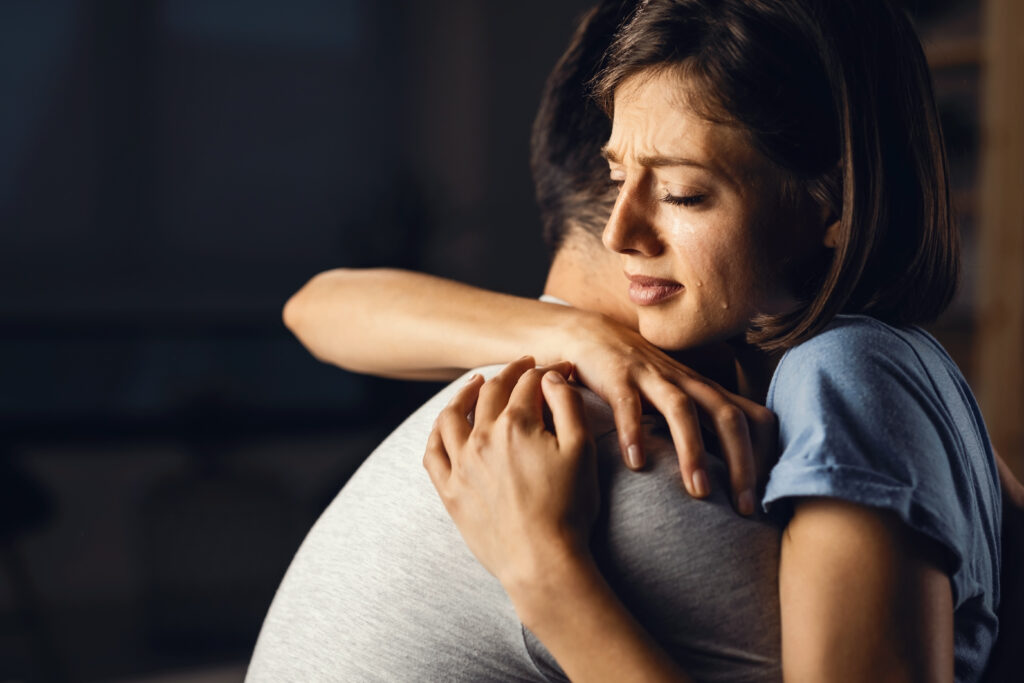 His sincere hug is all she needs right now!