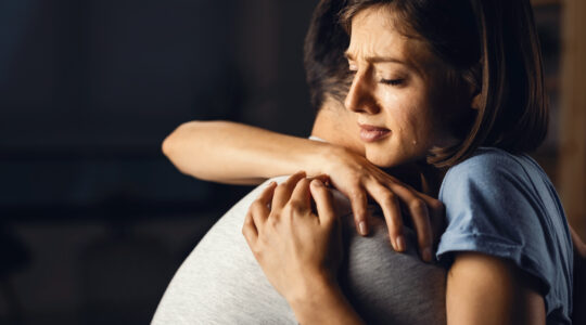 His sincere hug is all she needs right now!