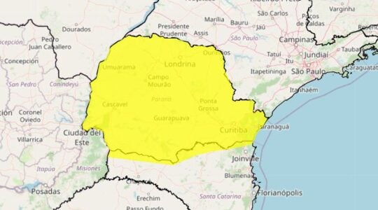 mapa amarelo Inmet