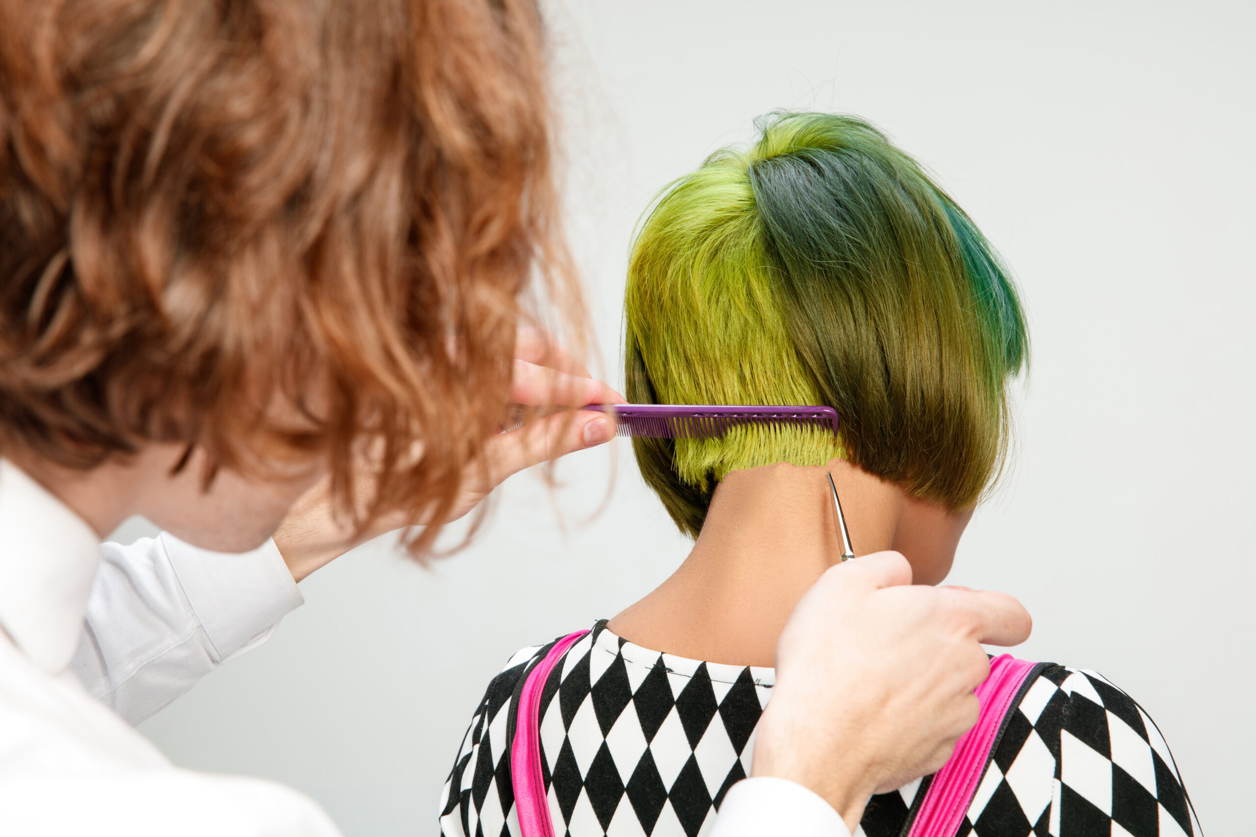 Picture showing adult woman at the hair salon
