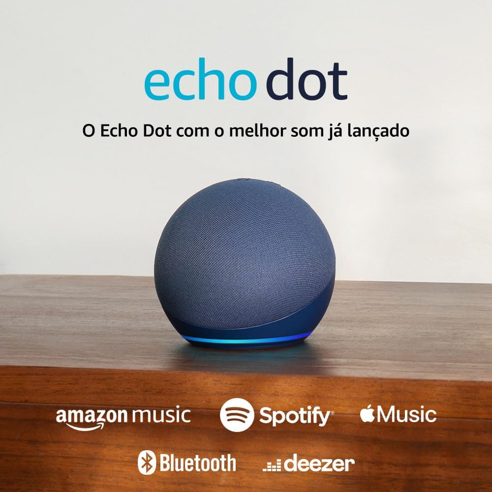 Echo Dot 5ª Geração | O Echo Dot com o melhor som já lançado | Cor Azul