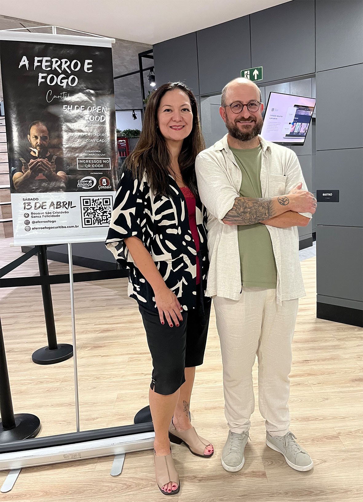 A Chef Livia Santin e o Chef Marcos Livi – foto Bárbara Magalhães