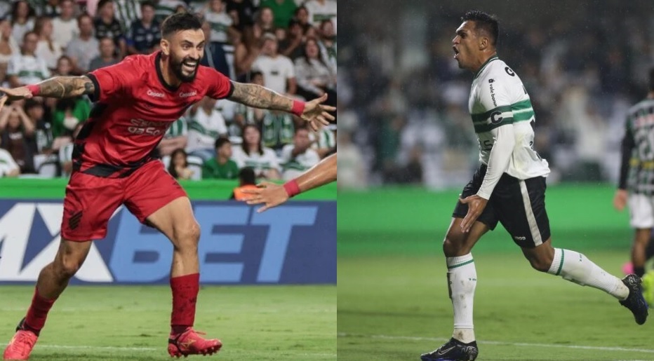 Mastriani, do Athletico, e Robson, do Coritiba