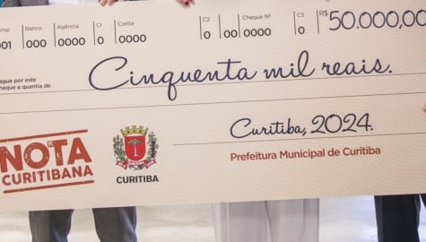 Nota Curitibana sorteou R$ 80 mil nesta quinta-feira. Confira os números