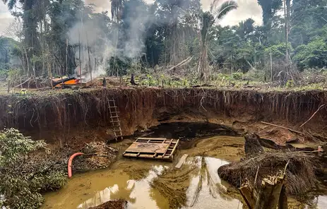 Polícia Federal/divulgação PF e ICMBio desativam garimpos ilegais que ameaçavam linhas de transmissão de energia no Pará. Foto: Polícia Federal/Divulgação