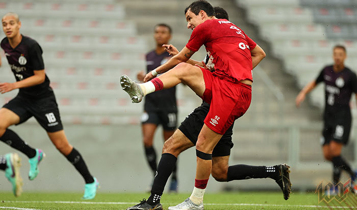 Pablo em jogo-treino na Arena