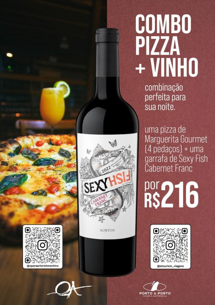 OPERA ARTE RISTORANTINO – COMBO PIZZA VINHO 1 – FOTO DIVULGACAO