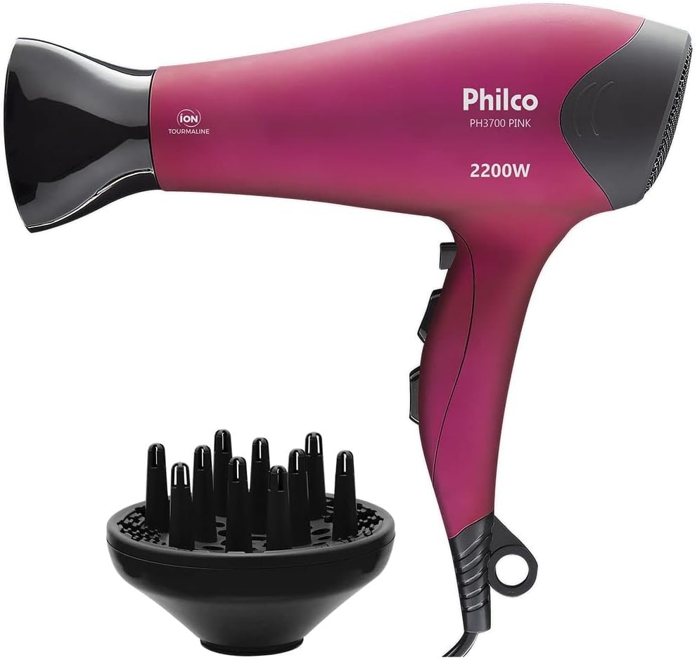 Philco Secador de Cabelos, Rosa, 220V