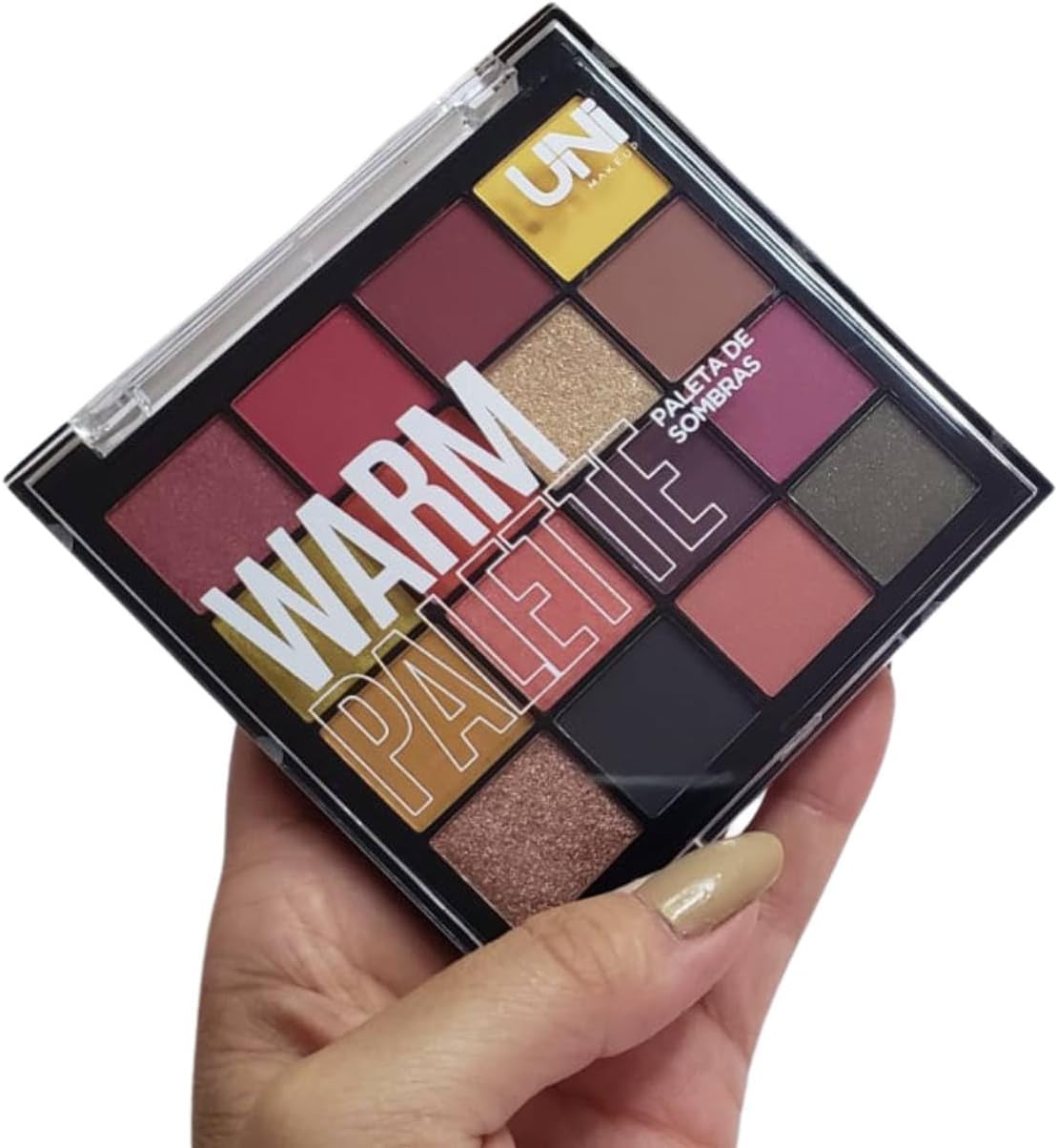 Paleta de Sombras 16 cores Longa Duração Super Pigmentada (Warm)