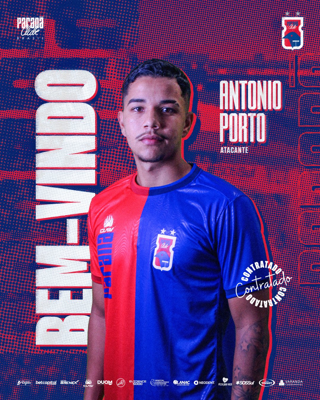 O centroavante Antonio Porto do Paraná Clube