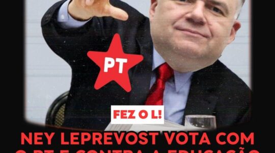 ney leprevost vota com pt e faz o L montagem