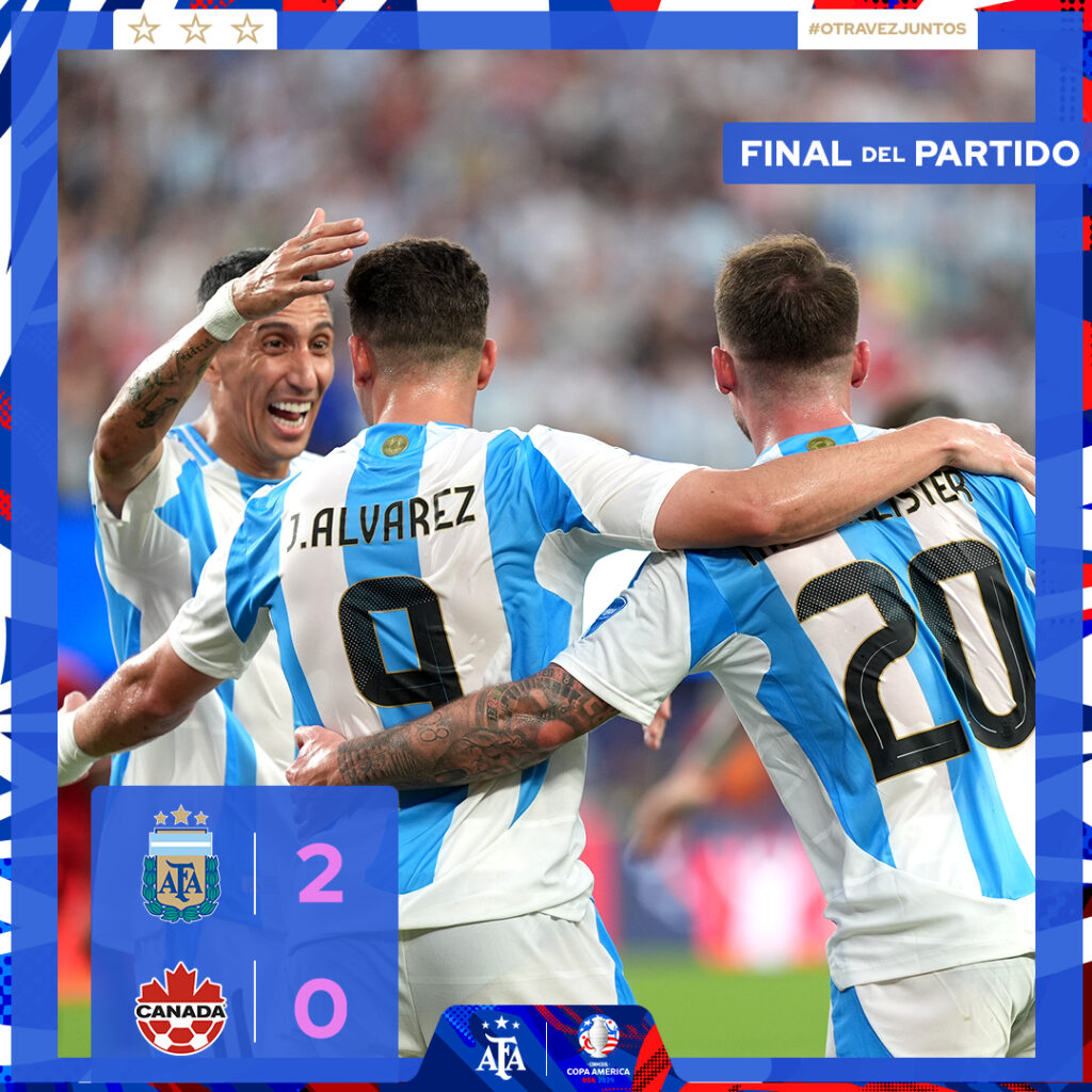 Argentina vence o Canadá