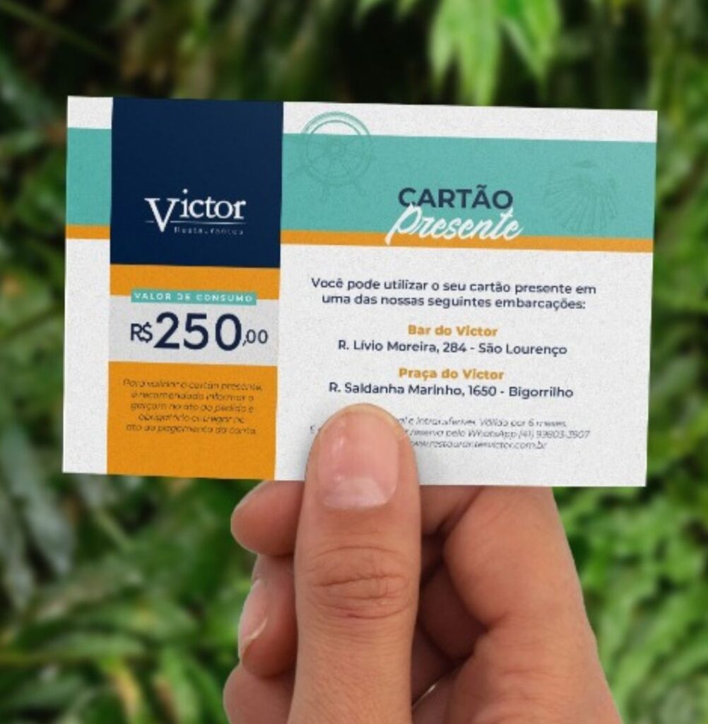 Mockup cartão-presente R$ 250 – 1