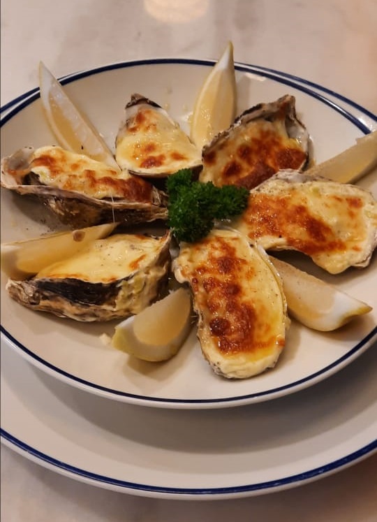 ostras gratinadas