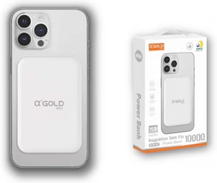 Carregador Sem Fio Portátil Magnético Power Bank