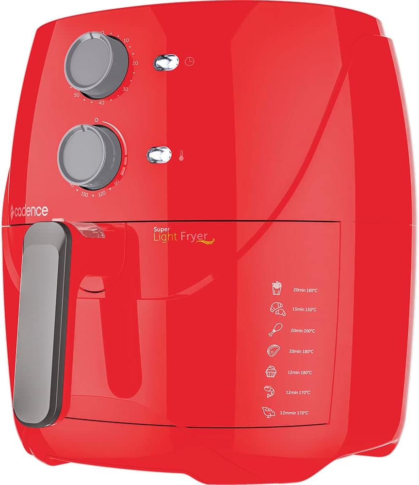 Fritadeira Sem Óleo Cadence Super Light Fryer Colors, 3,2L, Vermelha, 110V