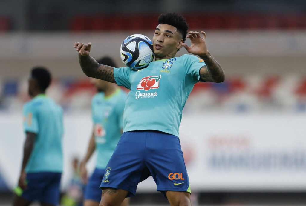 Igor Jesus em treino da seleção: Venezuela x Brasil