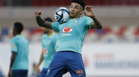 Igor Jesus em treino da seleção: Venezuela x Brasil