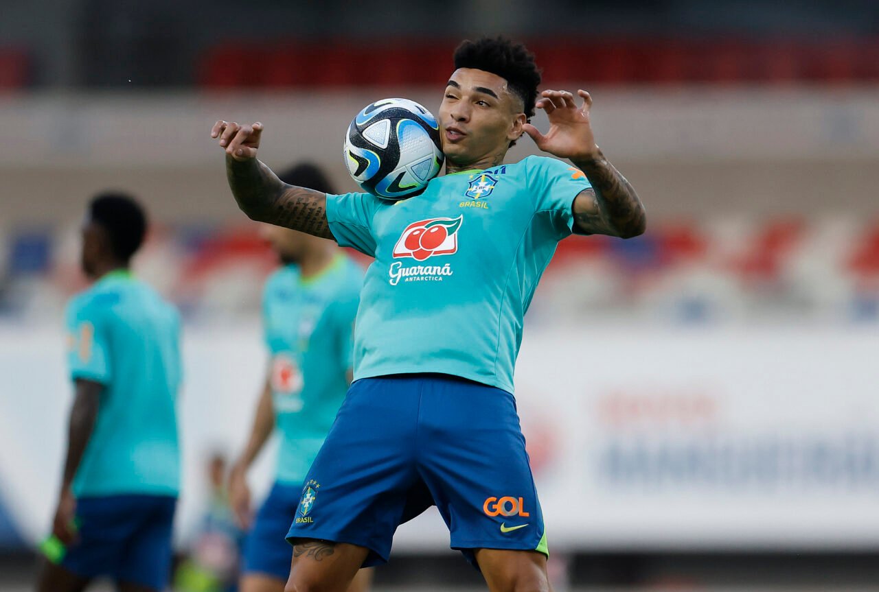 Igor Jesus em treino da seleção: Venezuela x Brasil