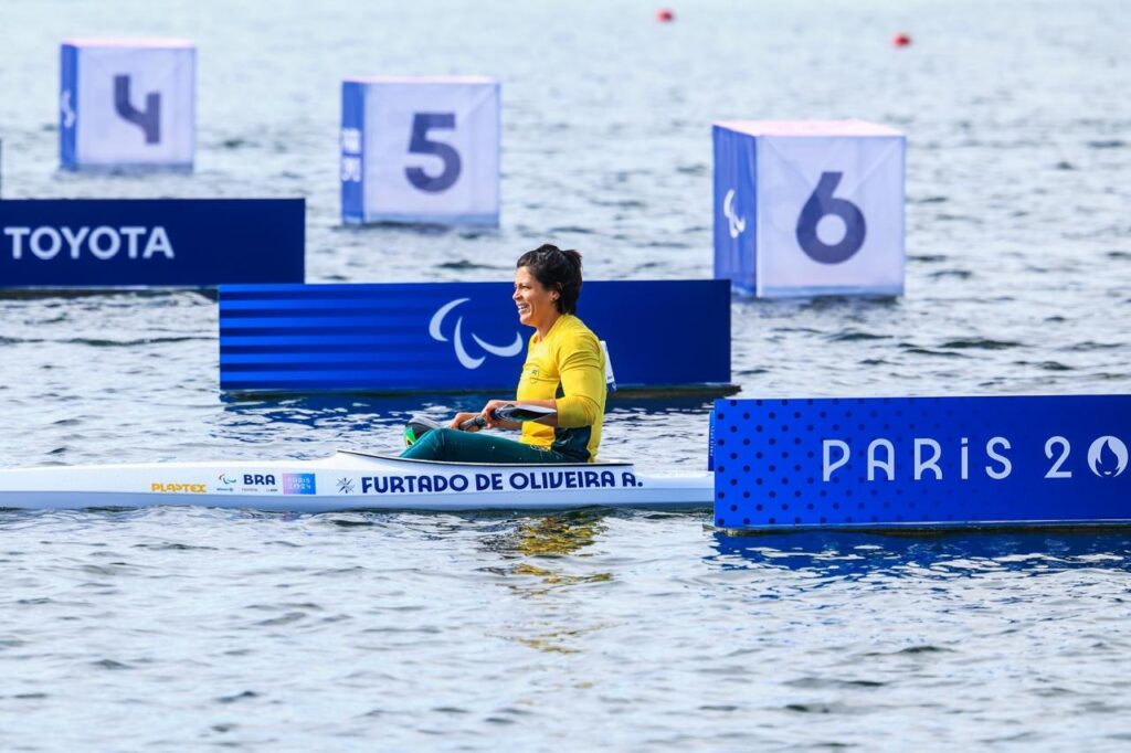 Foto de Aline Furtado na competição