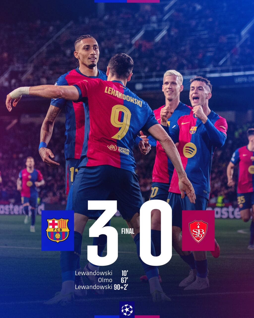 Barcelona vence na Liga dos Campeões