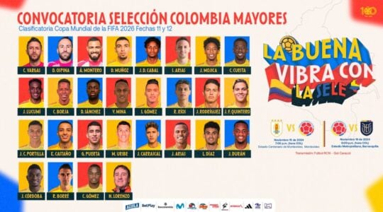 Convocados pela seleção colombiana: Sebá Gómez na lista