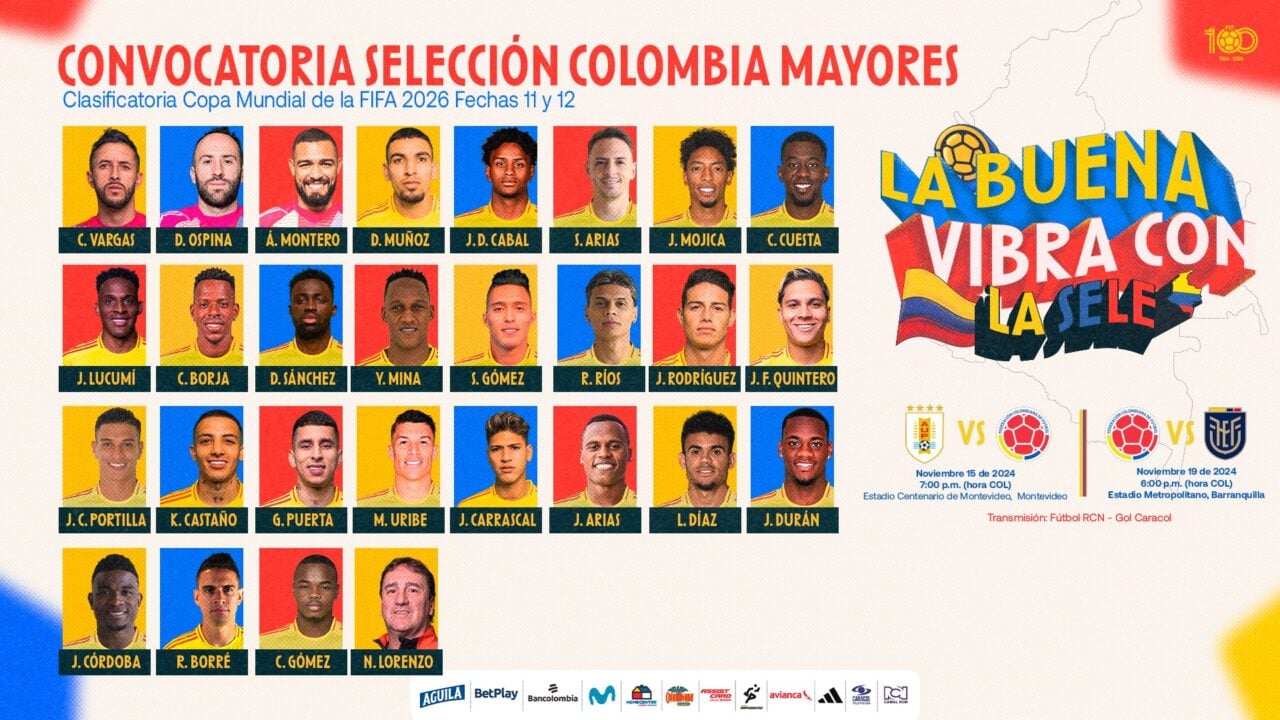 Convocados pela seleção colombiana: Sebá Gómez na lista