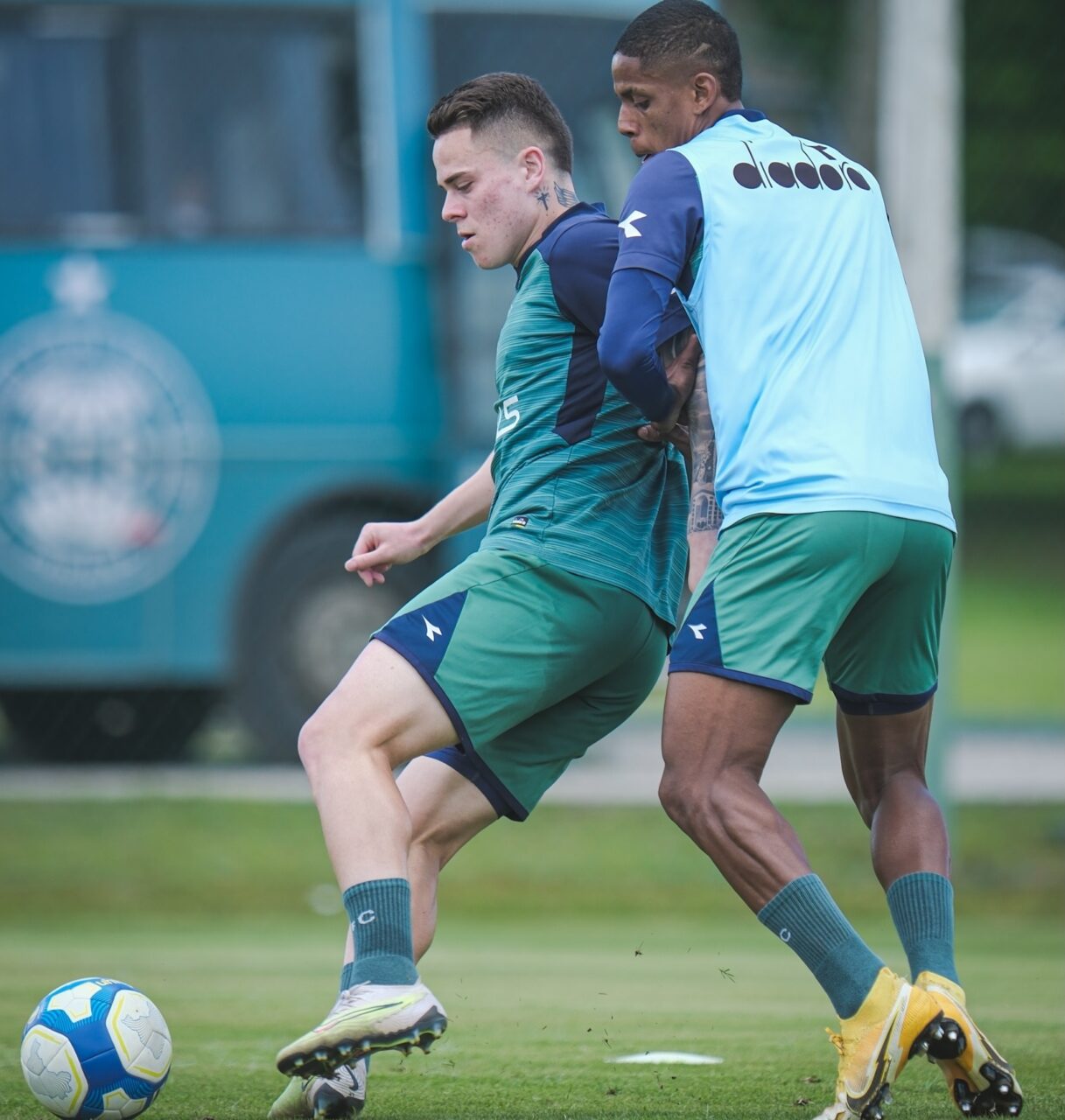 Geovane Meurer e Rodrigo Gelado em treino do Coritiba