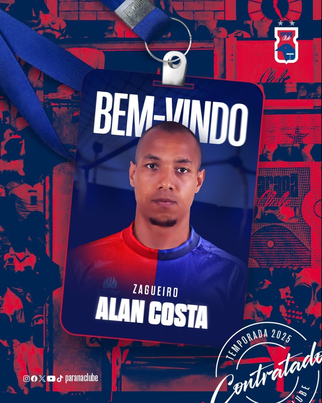 O zagueiro Alan Costa, do Paraná Clube