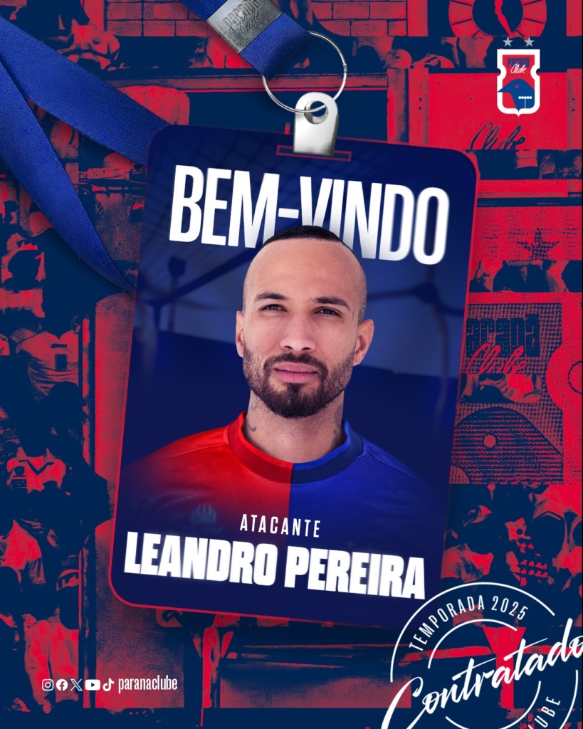 O atacante Leandro Pereira no Paraná Clube