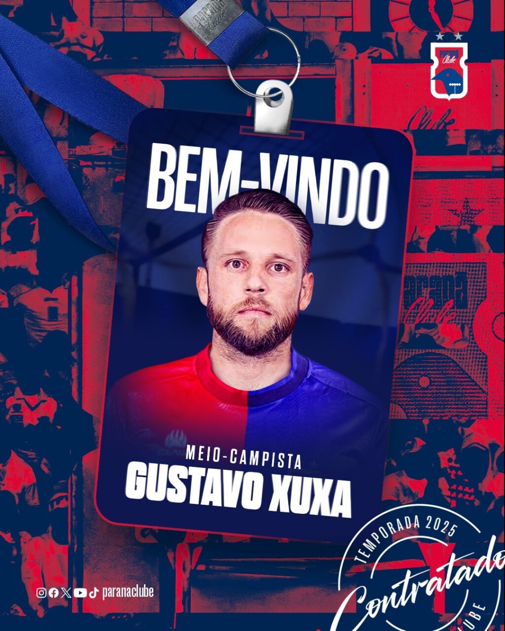 Gustavo Xuxa confirmado no Paraná Clube