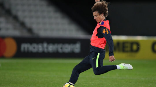 O zagueiro David Luiz pela seleção brasileira