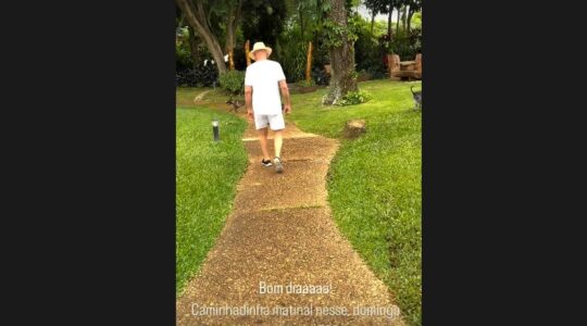 Vídeo postado por Janja, com caminhada de Lula