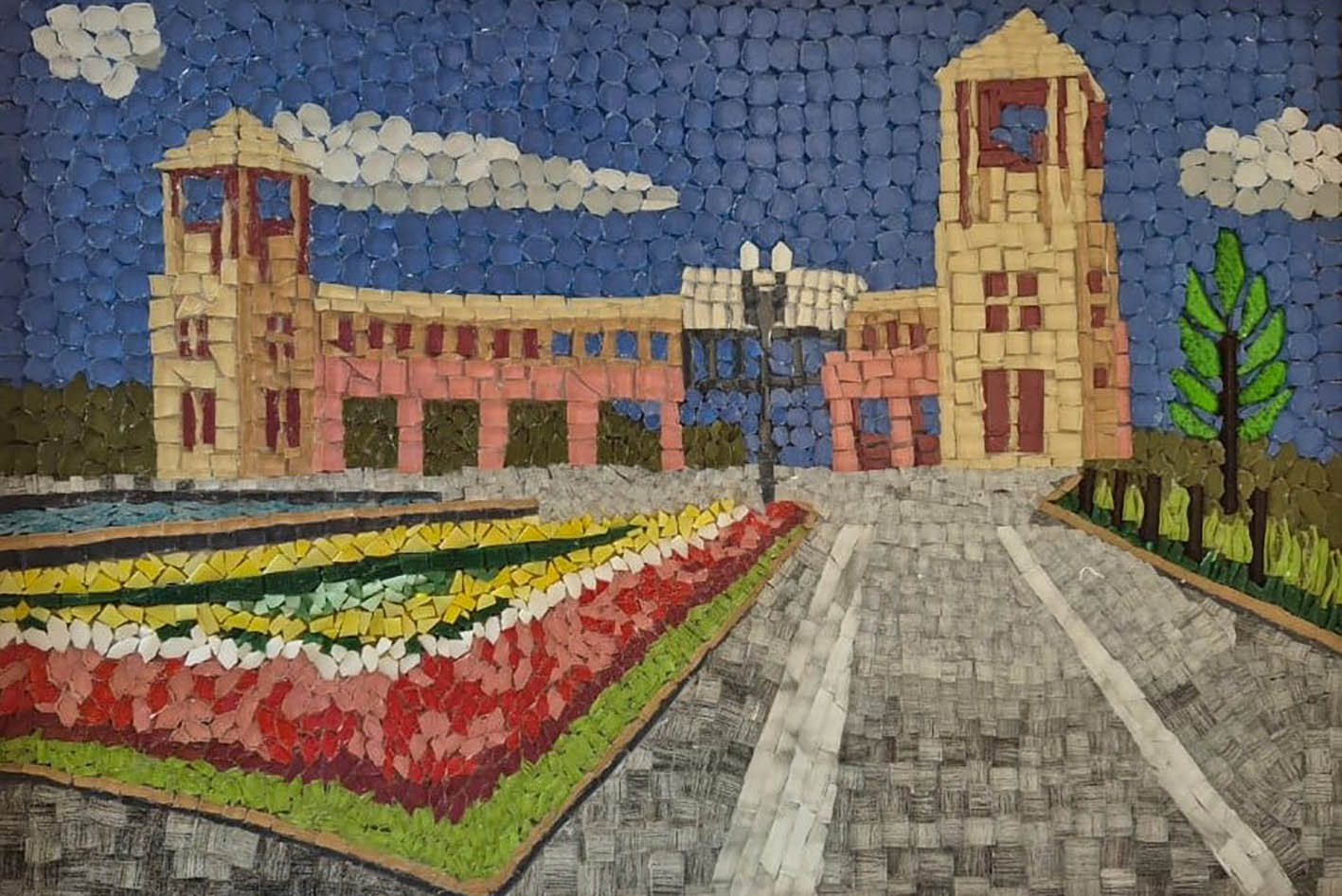 Mosaico Exposicao no Solar do Rosario – foto Solange Lenioski Chadai