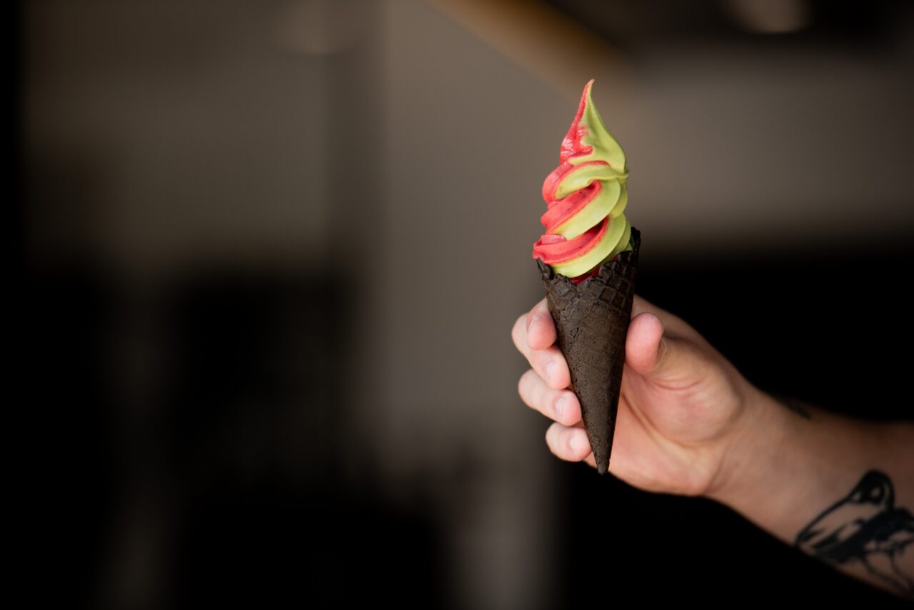 Pistache e frutas vermelhas