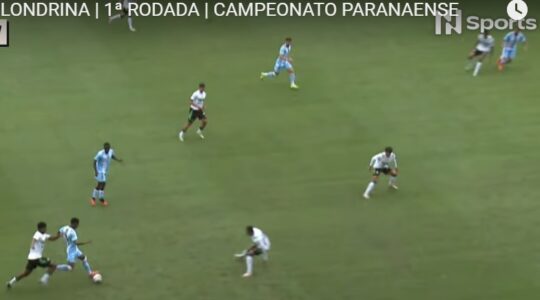 Lance do segundo gol do Londrina contra o Coritiba
