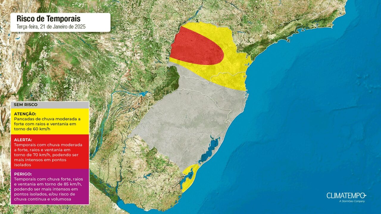 risco de temporais climatempo