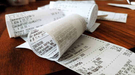 Kiev,,Ukraine,-,January,2019:,Fiscal,Checks,After,Purchases,In