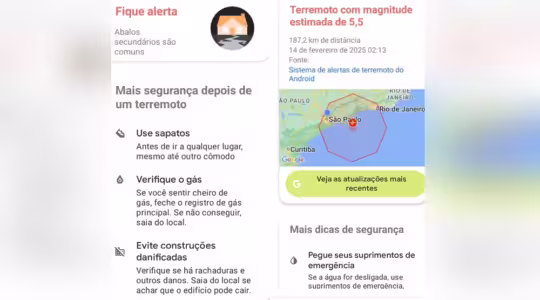 alerta de terremoto brasil