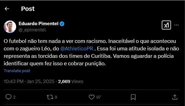 pimentel redes sociais X