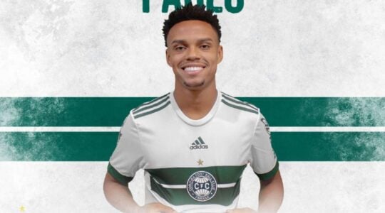 O ponta/lateral Pablo, na chegada ao Coritiba, em 2018