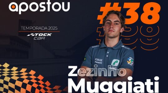 Zezinho Muggiati, da Stock Car, e seu patrocinador